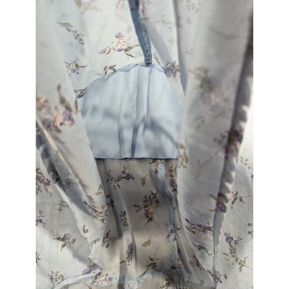 Altar'd State Florentina Blue Floral High Low Special Occasion Dress Medium - Picture 5 of 7